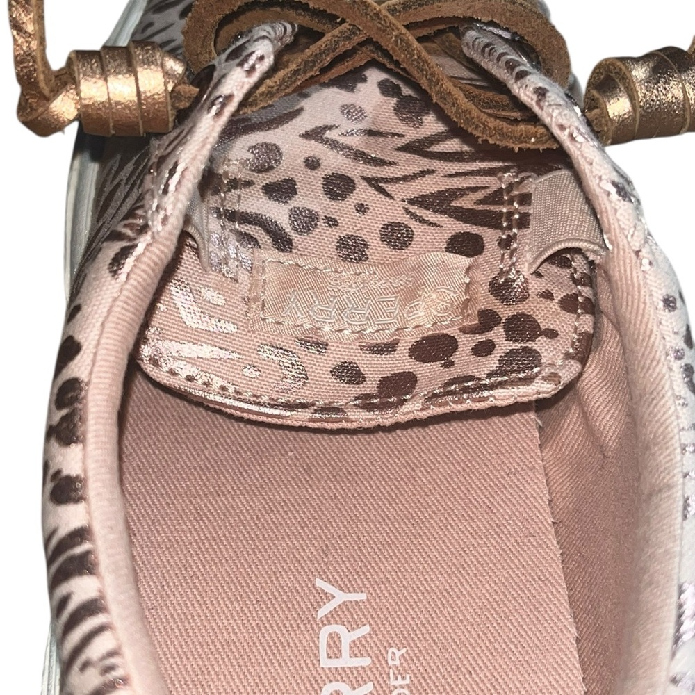Sperry Top-Sider Animal Print Metallic Rose Gold Women’s Sneaker, size 7 - Picture 7 of 7